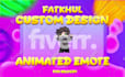 create custom made animated emote for twitch or discord