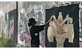 make real graffiti and characters on the wall