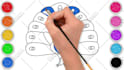make 100 kids learning coloring page videos for youtube kids