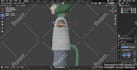 rig 3d character in maya or blender for animation, unreal or unity