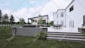 design home landscape backyard pool photorealistic rendering