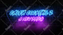 make 3d custom neon light intro text or logo animation