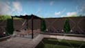 design backyard, frontyard realistic landscape,patio,garden