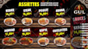 creat a professional 4k menu design for a TV screen