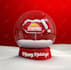 put your logo or message in a christmas snow globe in photoshop