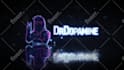 create a electric and neon logo or text intro