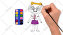 make coloring page video for youtube kids