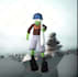 do a retro 3d character low poly in n64 and ps1 style