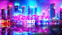create cyberpunk neon light logo reveal intro video