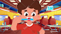 create distinct 2d animation kids song or nursery rhymes