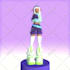 do a retro 3d character low poly in n64 and ps1 style