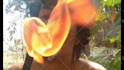 wish funny birthday with fire