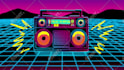 create looping animated music video visualizer