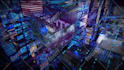 create cyberpunk city promotional video