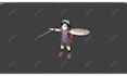 model a stylized 3d cartoon character or 3d game character
