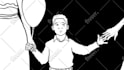 create black and white animated GIF for you
