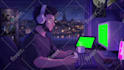 create lofi loop animation illustration and animated gif