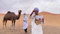 create a happy birthday video from the sahara desert