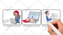 create animated explainer elearning course video and training video