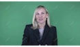 be your british video spokesperson on white screen with logo