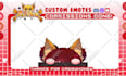 draw custom twitch emotes, chibi emotes, animated emotes, vtuber emotes for you