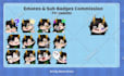 create chibi emotes, animated emotes or sub badges for twitch, discord, vtuber