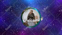 create nice spin globe animation with logo and text