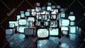 put your logo into lots of vintage tvs