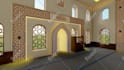design mosque or islamic interior with realistic 3d rendering