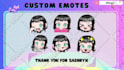 draw twitch emotes, chibi emotes, animated emotes, vtuber model for stream