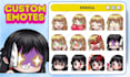 draw chibi twitch emotes, sub badges and vtuber emotes