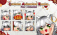 create animated emotes, chibi emotes, twich emotes, vtuber emote  for stream