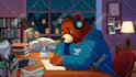 create lofi loop animation illustration and animated gif