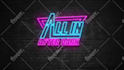 do 4k neon sign loop animation, logo intro