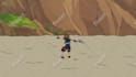 create a professional hand drawn 2d anime fight scene