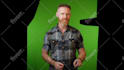 be your energetic bearded 4k green screen video spokesperson