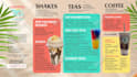 design digital menu, digital menu board or animated tv screen menu