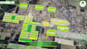 do real estate drone video editing animation with call out titles and highlight