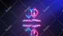 make a 3d neon intro text or logo animation