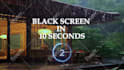 create 10 hours black screen rain and thunder rain video