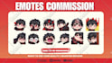 draw custom twitch emotes, badges, animated chibi emotes for streamers