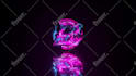 make a 3d neon intro text or logo animation