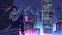 create lofi hiphop animation with aesthetic style