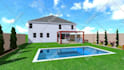 design pool, backyard, patio, landscape design