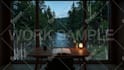 create rain video with natural sound in a cozy room