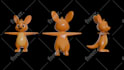 create cute chibi 3d character modeling and stylized rendering
