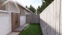 create 3d render for landscape design, backyard, garden, patio, pool in 24 hours
