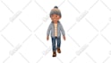 create 2d character animation with good pose, natural gesture and playful action