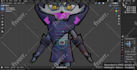 rig 3d character in blender for animation, unreal or unity