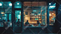 create an animated lofi, ambiance, cozy loop video